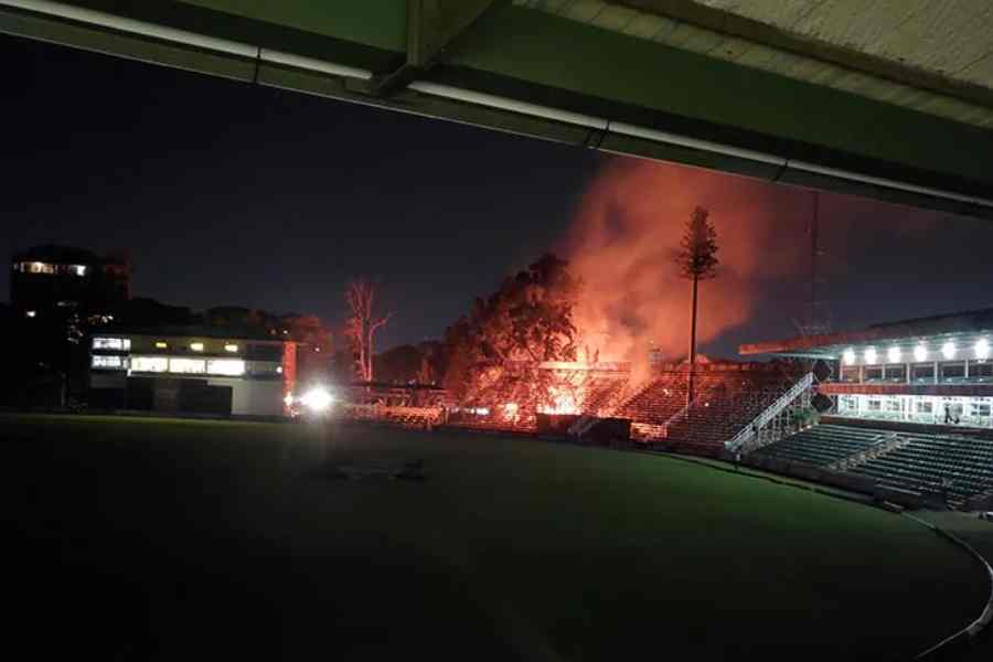 Fire at Harare sports club