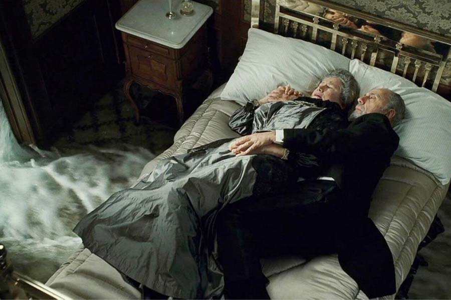 আশপাশের হট্টগোল থেকে দূরে নিজেদের কেবিনে একে অপরকে জড়িয়ে শুয়েছিলেন এক বৃদ্ধ দম্পতি। তাঁদের আলিঙ্গনই আউড়ে দিচ্ছিল জীবনসঙ্গীর সংজ্ঞা। সারা জীবন হাত ধরে থাকার, পাশে থাকার প্রতিজ্ঞা করেছিলেন তাঁরা। মৃত্যুকেও একসঙ্গে বরণ করার সিদ্ধান্ত নেন ওই দম্পতি।