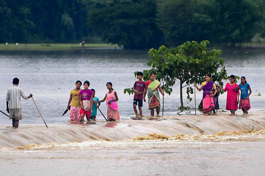 Image of flood situation worsens in Assam
