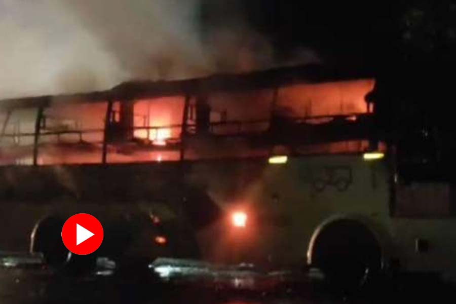fire at bus