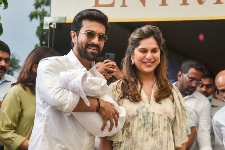Ram Charan Gives reply with whom little mega princes actor daughter look alike 