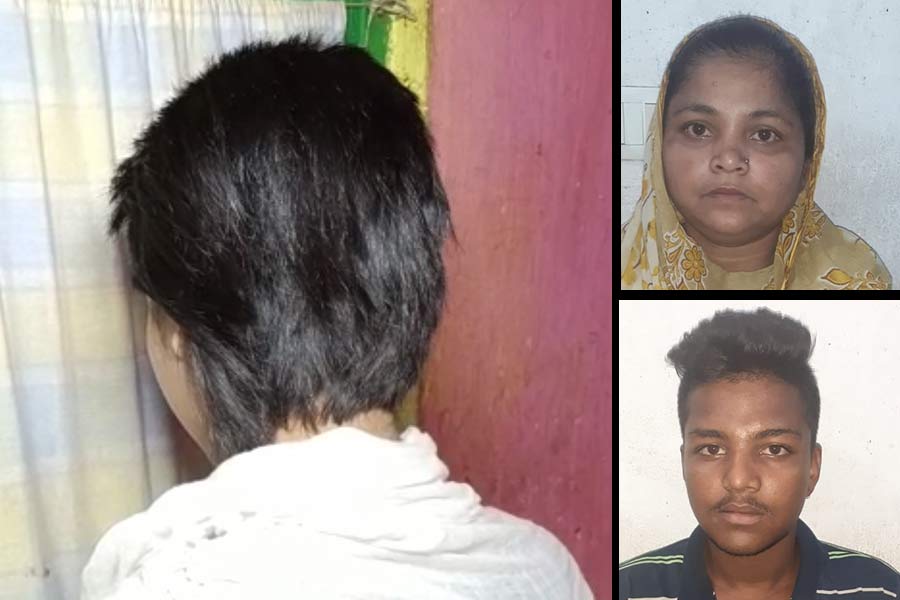 Lover and his mother allegedly cutting hair of a lady as she wanted to marry