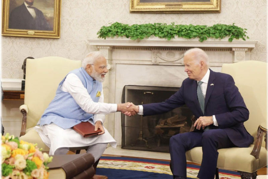 Pm Narendra Modi and Joe Biden.