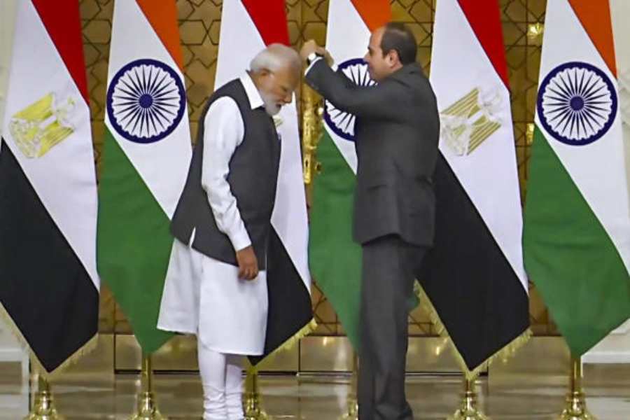 Image of PM Modi conferred with Egypt\\\\\\\'s highest state honour \\\\\\\'Order of the Nile\\\\\\\'
