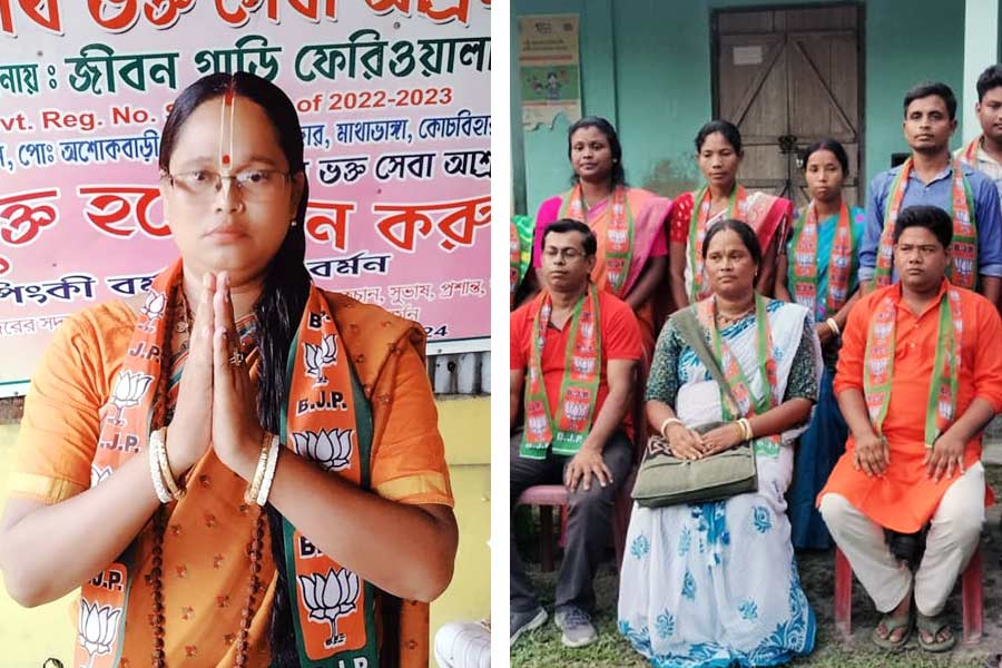 Pinki Barman is the only third gender candidate of BJP in Panchayat Election 2023 