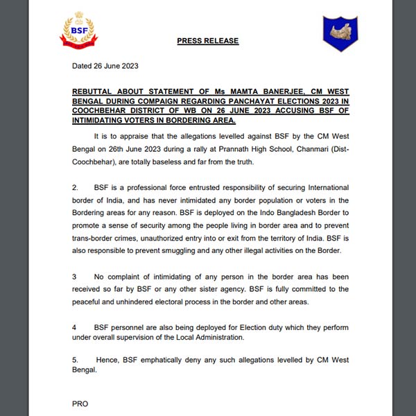 Image of Govt. letter.