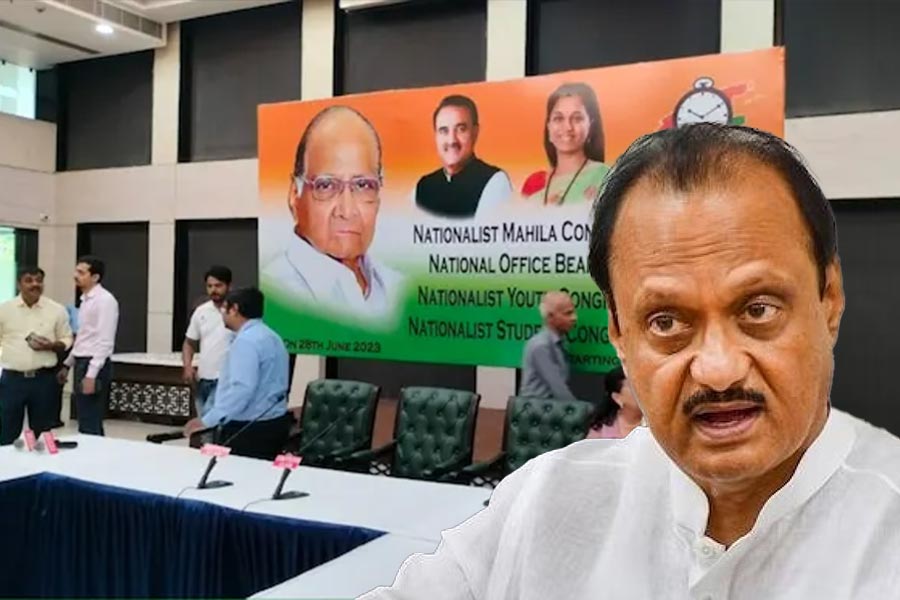 Ajit Pawar missing from posters at national executive meet of NCP in Delhi