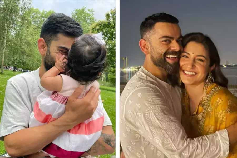 Virat Kohli With Anushka Sharma And their daughter