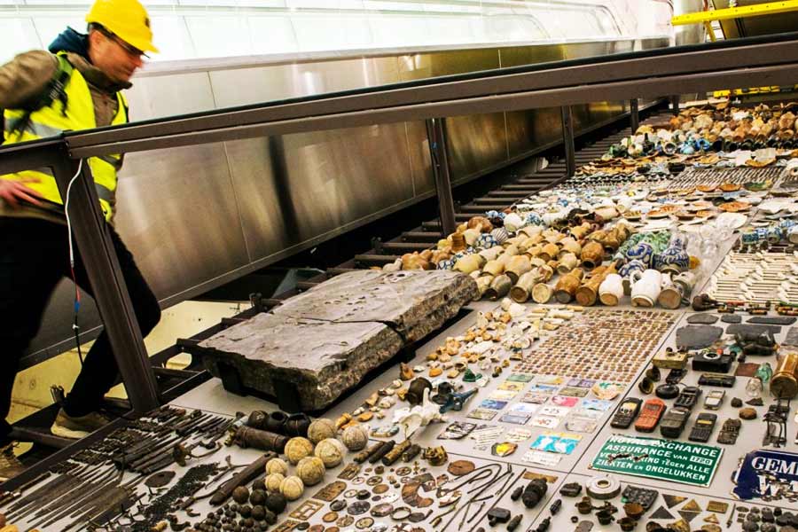 Treasure found in metro train tunnel.