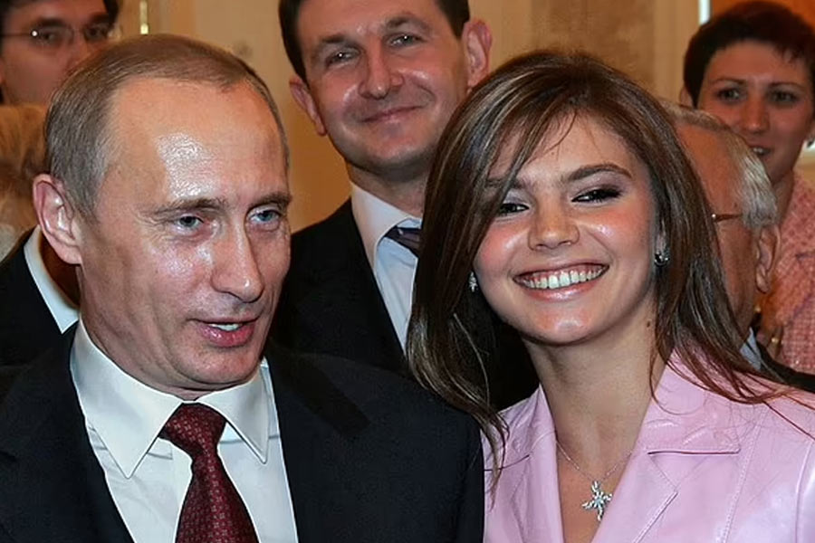 Picture of Russian President Vladimir Putin and his rumoured lover Alina Kabaeva