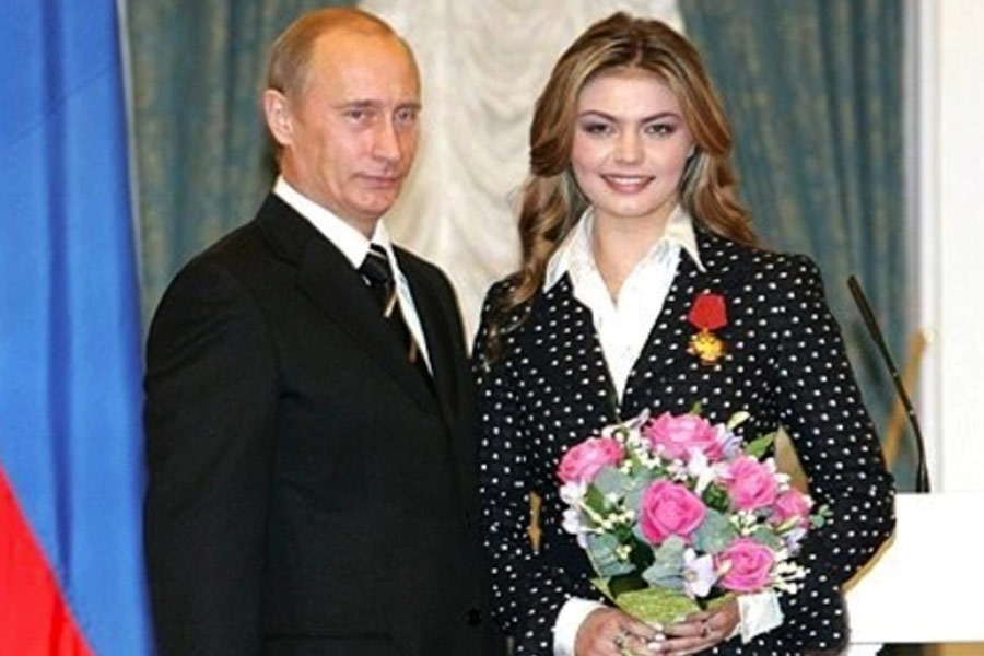 Picture of Russian President Vladimir Putin and his rumoured lover Alina Kabaeva