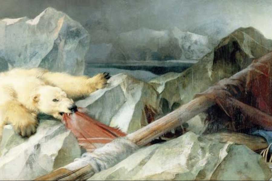 এই বিপর্যস্ত অভিযানকেই ক্যানভাসে ধরে রাখেন ল্যান্ডসিয়ার। অবশ্যই এই ছবি তাঁর কল্পনাপ্রসূত। দু’টি মেরুভালুক-সহ অভিযাত্রী জাহাজ দু’টির ধ্বংসাবশেষই ছিল ছবিটির বিষয়বস্তু। লন্ডন বিশ্ববিদ্যালয়ের রয়্যাল হলওয়ের সংগ্রহে এখন রয়েছে ছবিটি। অনেকেরই ধারণা, ছবিটি ‘ভূতুড়ে’। ১৯২০ বা ’৩০-এর  দশকে ওই হলে পরীক্ষা চলাকালীন এক ছাত্র নাকি তার নিজের চোখে একটি পেন্সিল গেঁথে দেন। তার অব্যবহিত আগে তিনি নাকি তাঁর উত্তরপত্রে লিখেছিলেন, “মেরুভালুকগুলোই আমাকে এ কাজ করতে বাধ্য করেছে।” ছাত্রটি পরে আত্মহত্যা করেন। কিন্তু বিশ্ববিদ্যালয়ের নথিতে এমন কোনও মৃত্যুর ঘটনা পাওয়া যায় না। ১৯৬০-এর দশকে এই ছবিটি নিয়ে জল্পনা আরও গড়ায়। বিশ্ববিদ্যালয় কর্তৃপক্ষ ছবিটি ঢেকে রাখতে বাধ্য হন। 