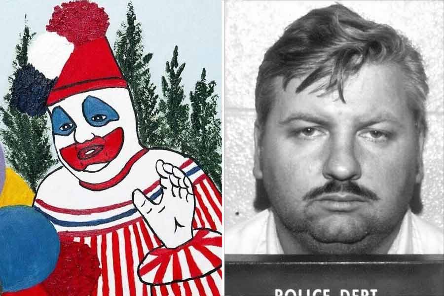 ১৯৯০-এর দশকে আমেরিকান সিরিয়াল কিলার জন ওয়েন গেসি তেত্রিশ জন তরুণকে ধর্ষণ, নিপীড়ন এবং হত্যা করেন। তিনি নিজেকে ‘পোগো দ্য ক্লাউন’ বলে পরিচয় দিতেন। একটি ক্লাউন কাবে তিনি ক্লাউন হিসেবে মনোরঞ্জনের জীবিকাও কিছু দিন অর্জন করেছিলেন। ক্লাউনের চেহারায় নিজেকে আঁকেন গেসি। ছবিতে সইও করেন। পরে তাঁর মৃত্যুদণ্ড হয়। ২০০১ সালে ছবিটি কেনেন সঙ্গীত ব্যক্তিত্ব নিক্কি স্টোন। কিন্তু ছবিটি কেনার অব্যবহিত পরেই তাঁর প্রিয় কুকুরটি মারা যায় এবং তাঁর মায়ের ক্যানসার ধরা পড়ে। তিনি এক বন্ধুকে ছবিটি রাখতে দেন। সেই বন্ধুর এক ঘনিষ্ঠ প্রতিবেশী গাড়ি দুর্ঘটনায় মারা যান। এর পরে আর এক বন্ধু ছবিটি নিয়ে যান। তিনি আত্মহত্যার চেষ্টা করেন। ছবিটিকে আর কখনও টাঙানো হয়নি। এর অভিশপ্ত চরিত্রের গল্প ক্রমেই পল্লবিত হতে থাকে। 