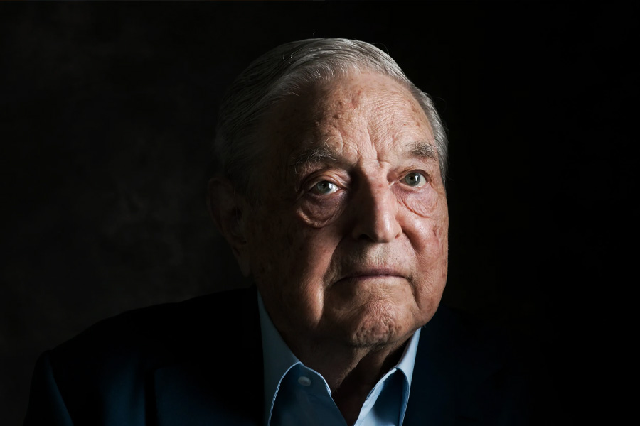 A photograph of George Soros.