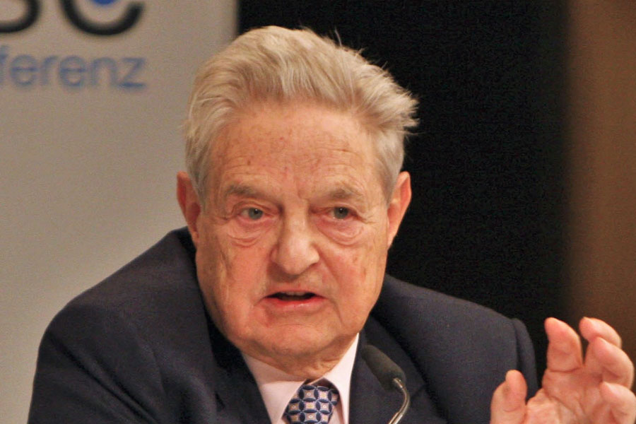 A photograph of George Soros.