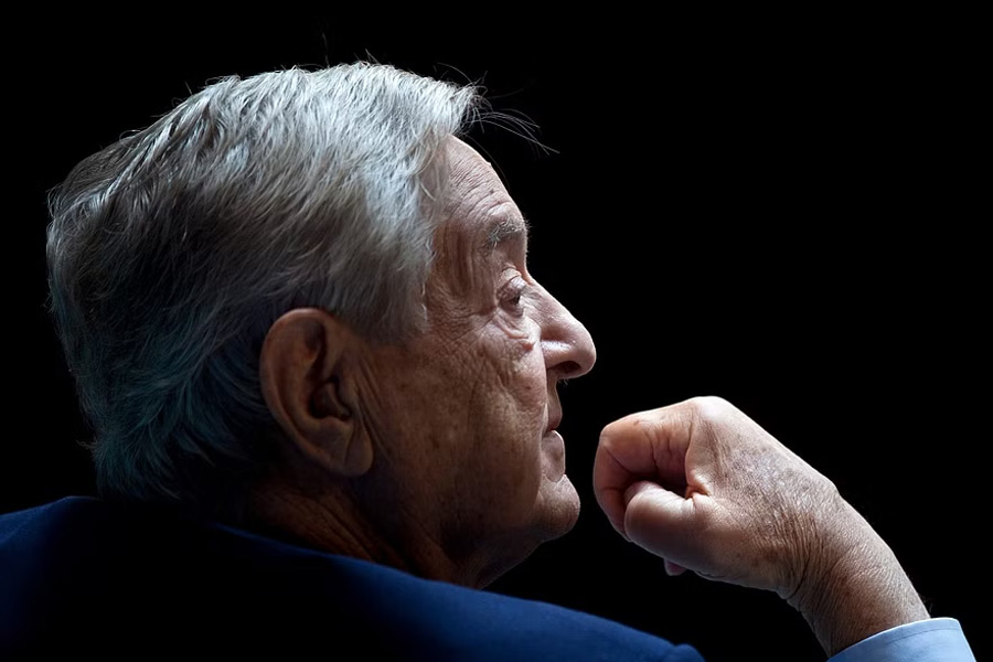 A photograph of George Soros.