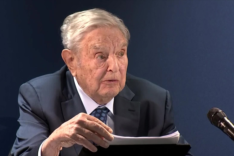 A photograph of George Soros.