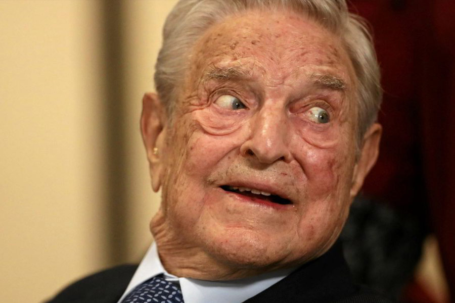 A photograph of George Soros.