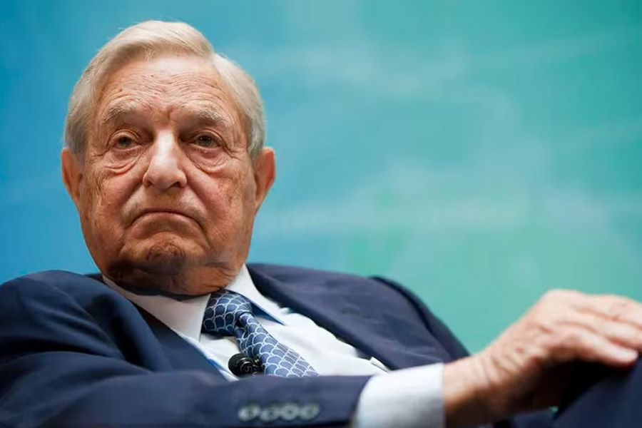 A photograph of George Soros.