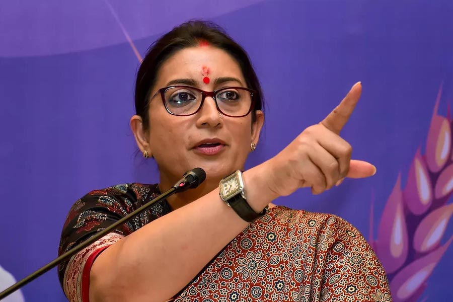 A photograph of Union Minister Smriti Irani.