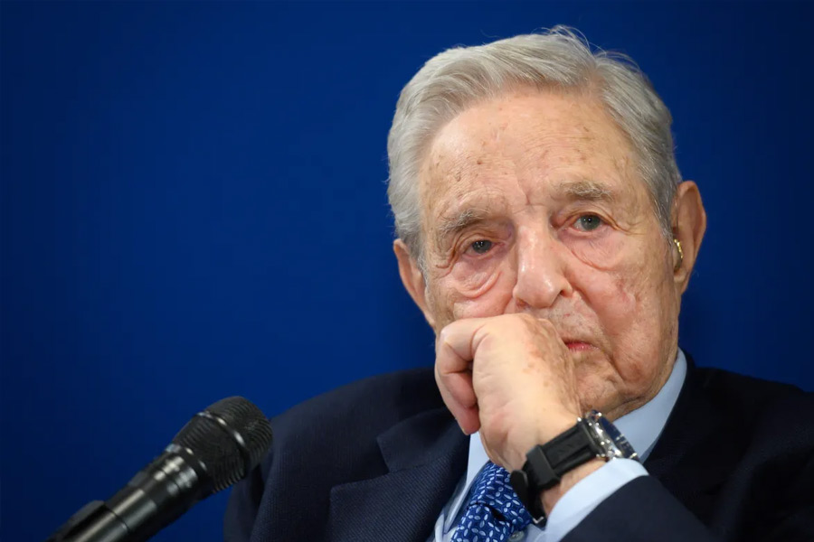 A photograph of George Soros.