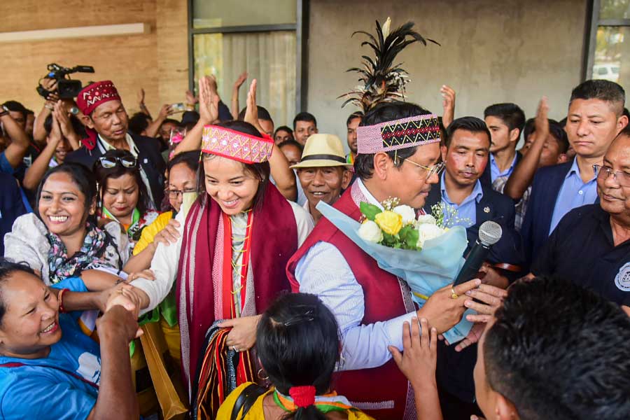 NPP leader Conrad Sangma after victory