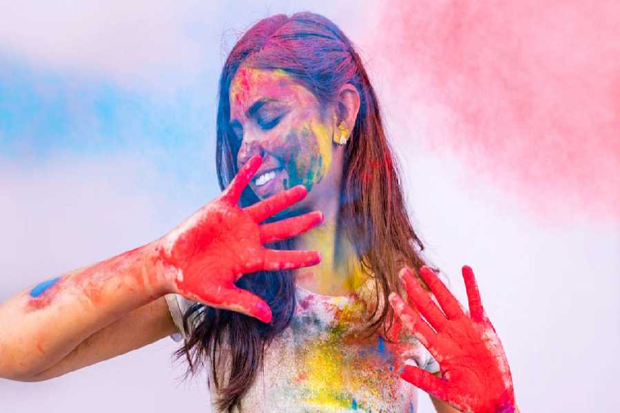 Image of  Playing Holi.