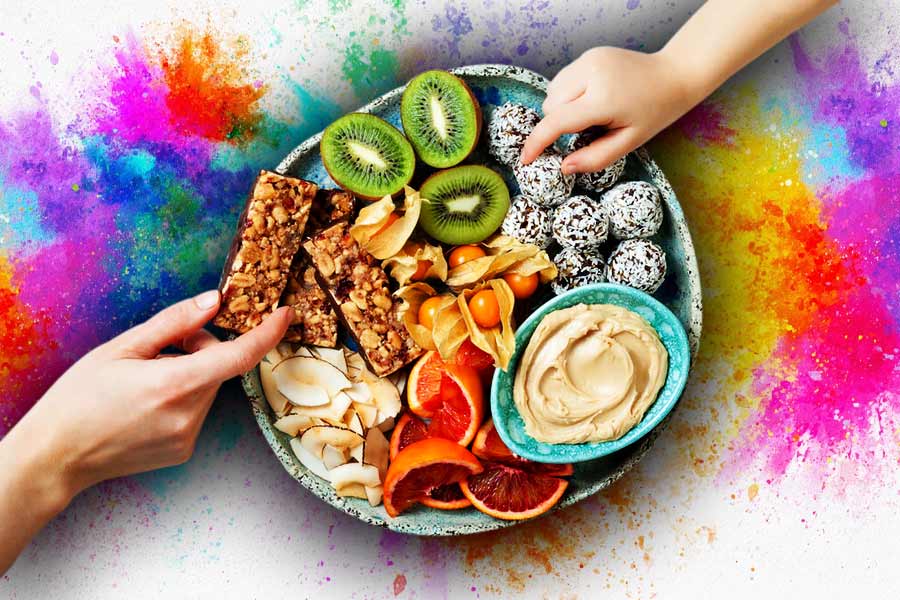 Symbolic image of healthy snacks