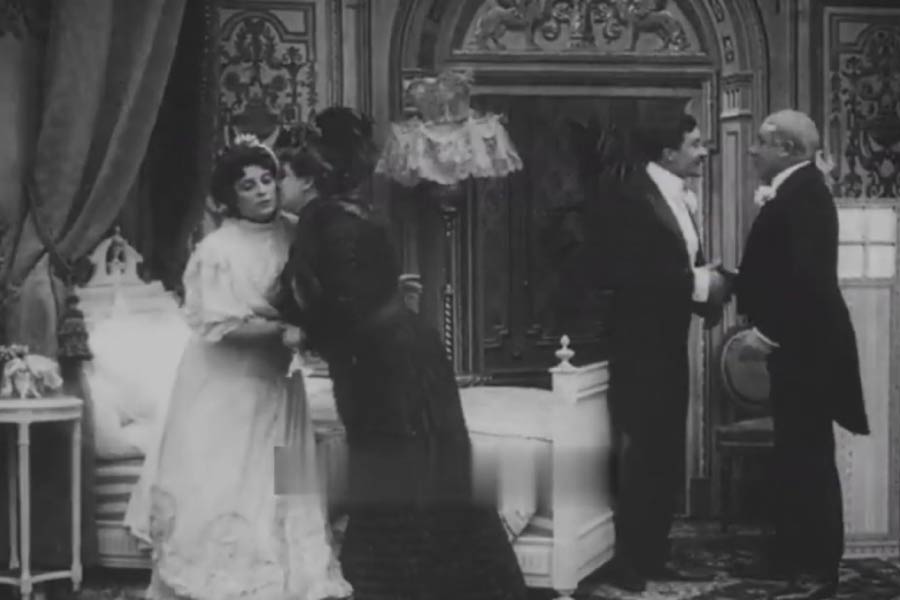 The story behind the first kiss in the history of cinema.