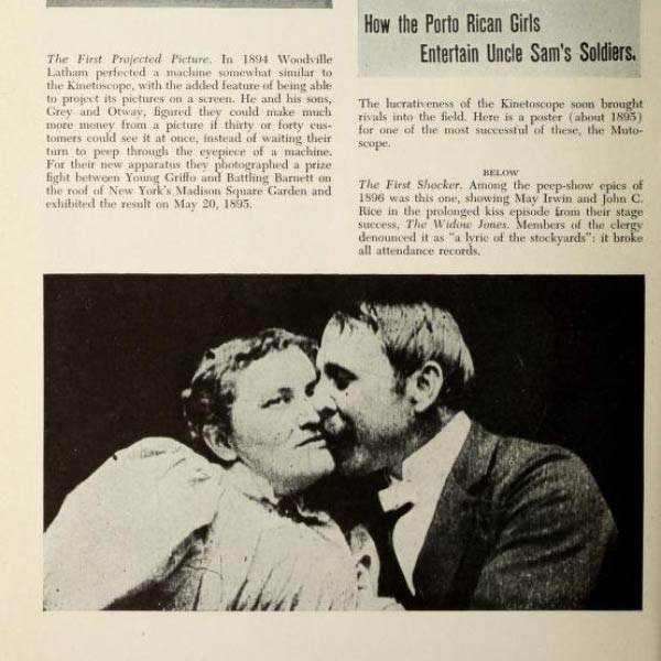 The story behind the first kiss in the history of cinema.
