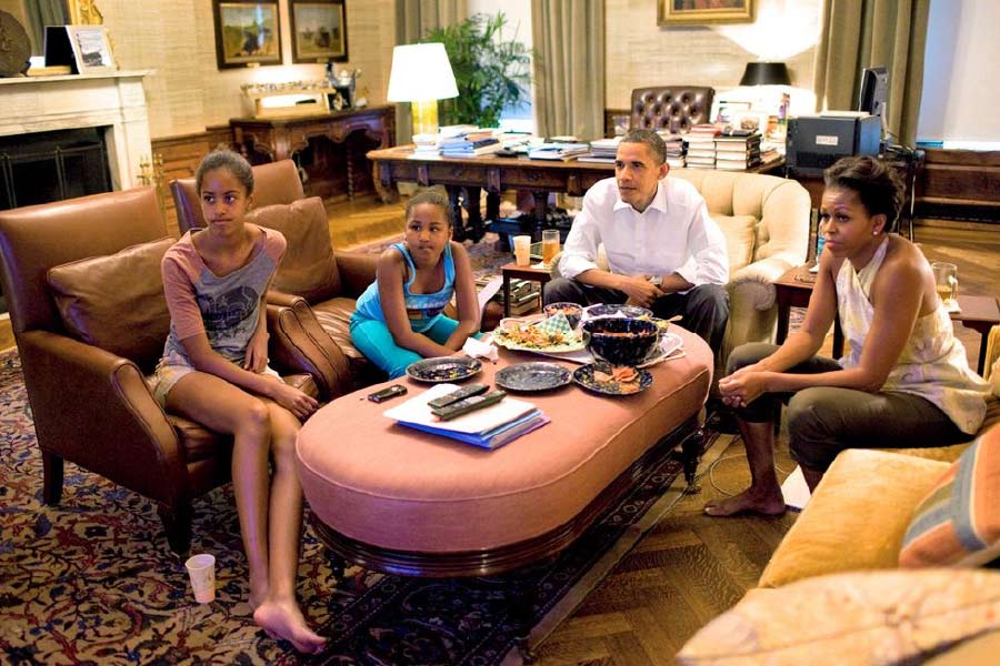 Barak Obama with his Family