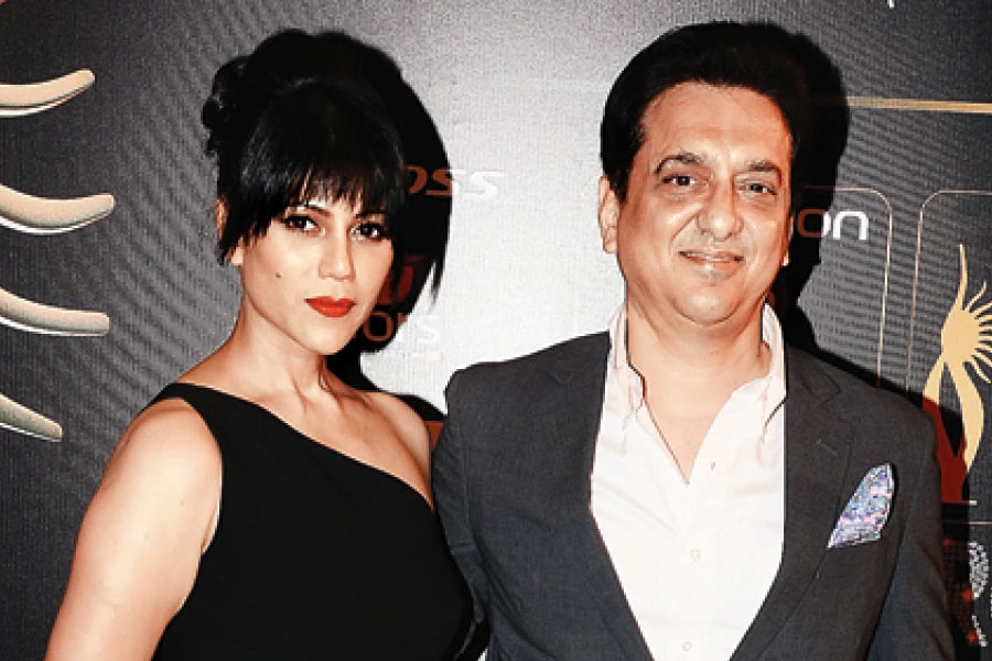 Sajid Nadiadwala with his wife
