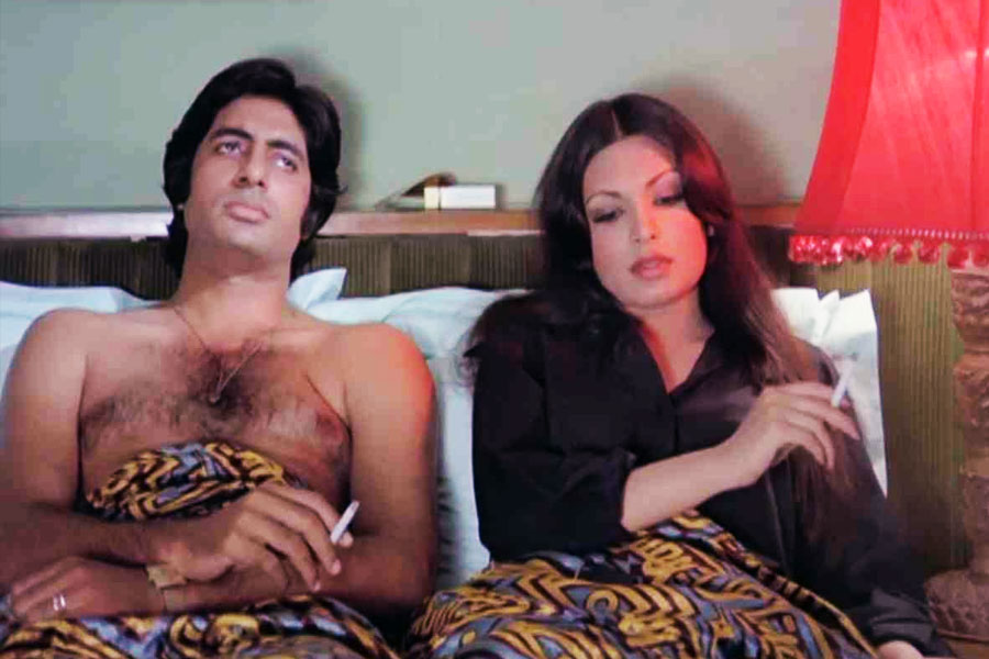 photo of Parveen Babi and Amitabh Bachchan