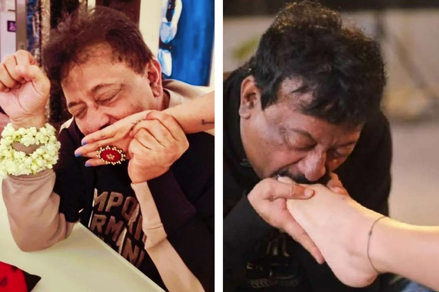 Ram Gopal Varma raises temperature by posting a photo with unknown woman, Not just feet, it’s Hands too’ dgtl