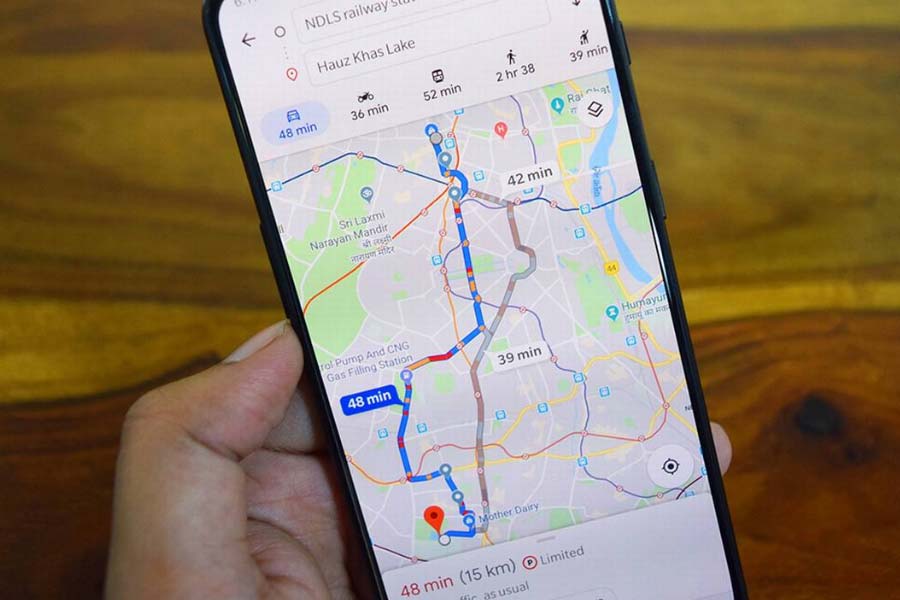 Picture of Google maps app