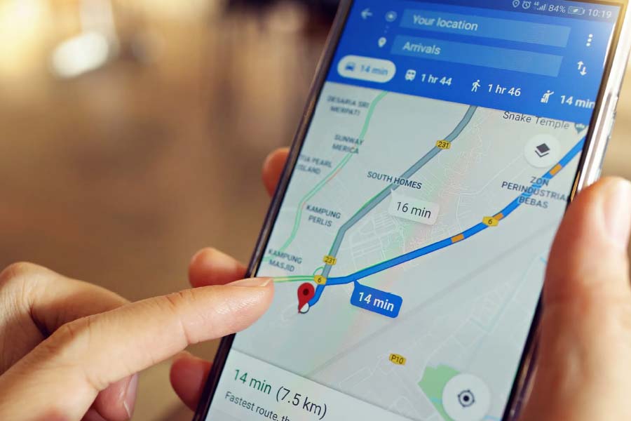 Picture of Google maps app