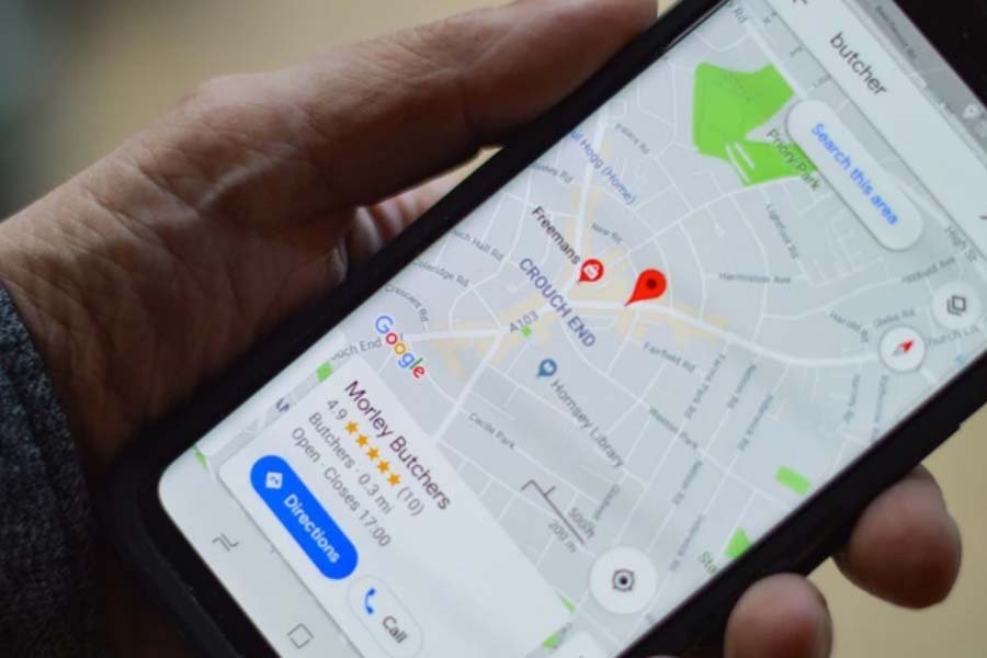 Picture of Google maps app