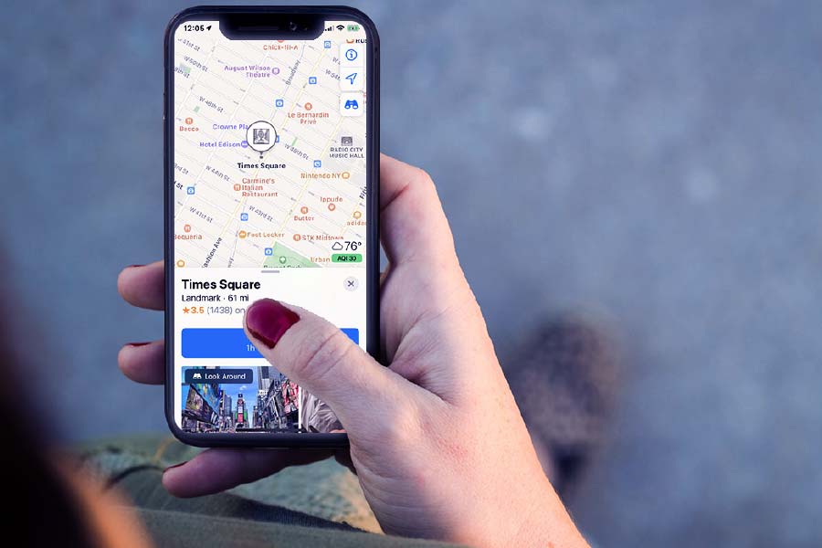 Picture of Google maps app