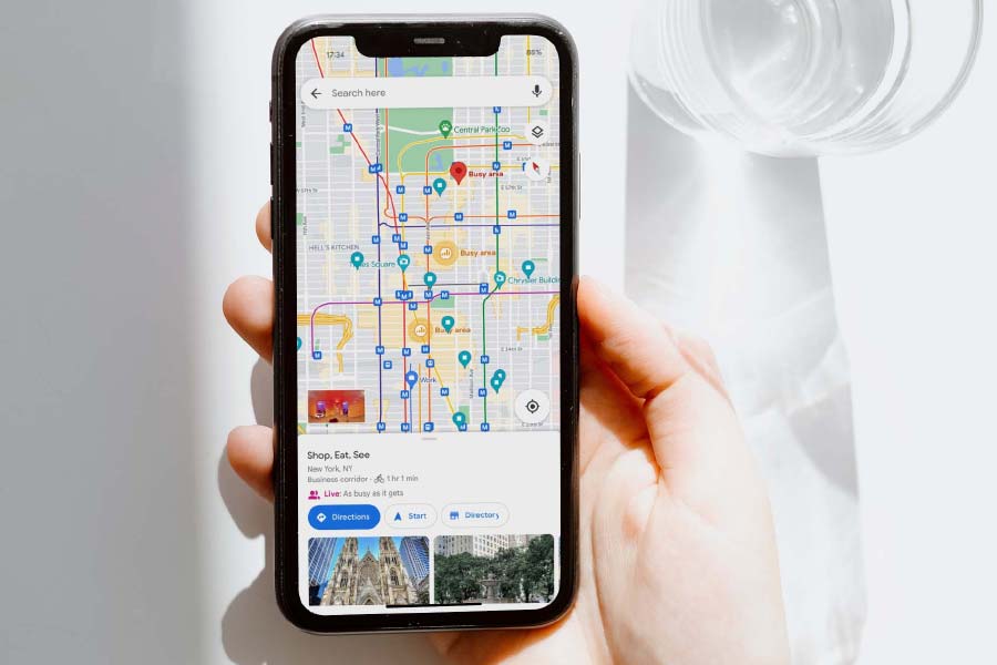 Picture of Google maps app