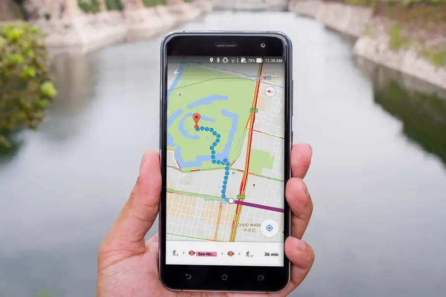 Picture of Google maps app