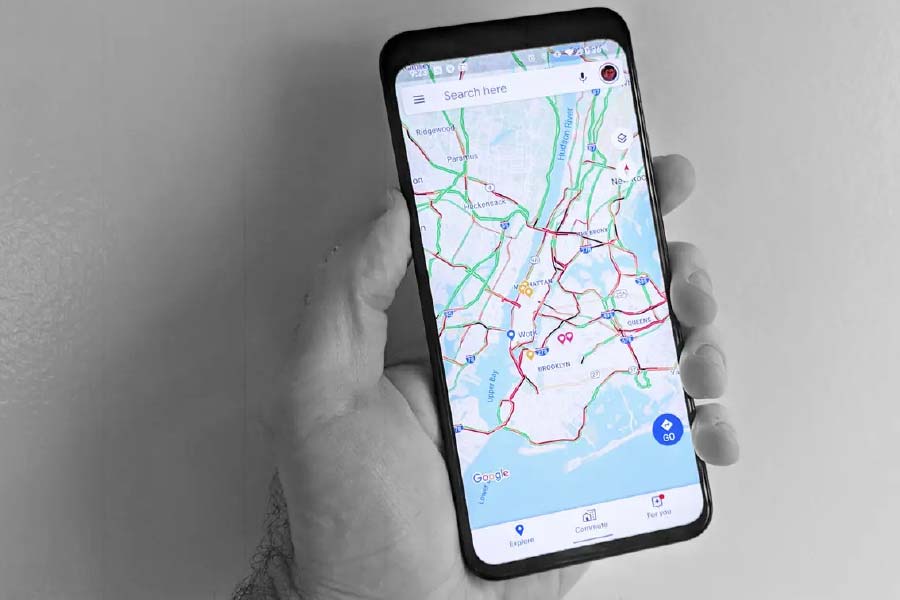 Picture of Google maps app