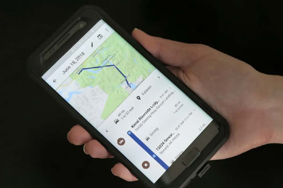 Picture of Google maps app