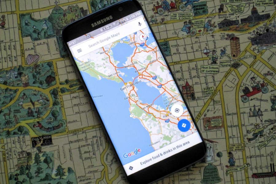 Picture of Google maps app