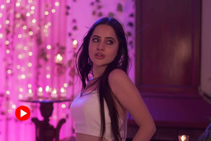 Urfi Javed stuns in a never-seen-before avatar in white for a music video.