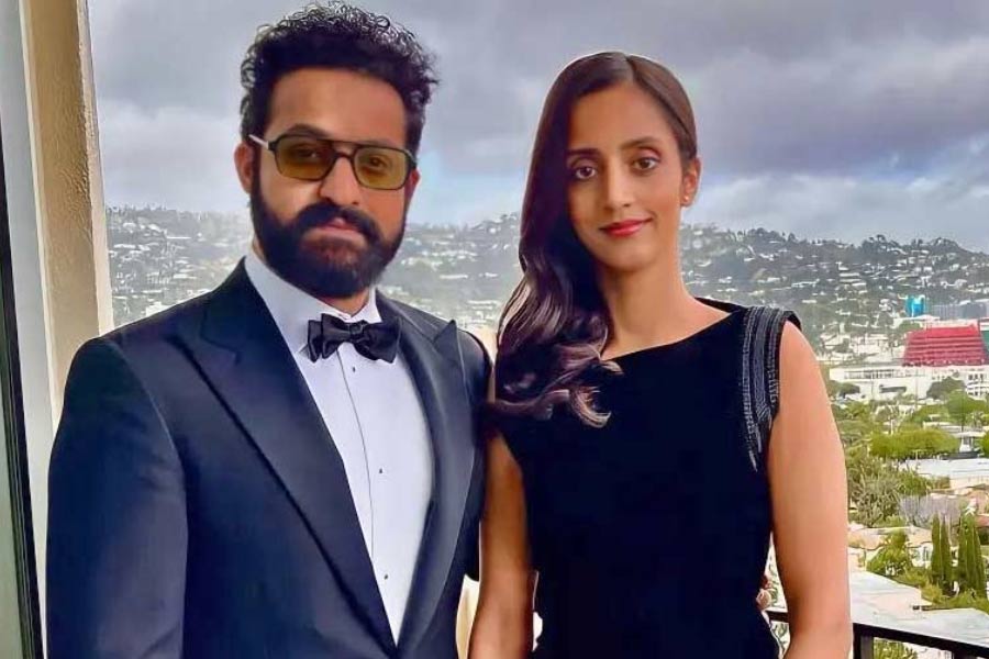 South Indian Actor Junior NTR with his wife Lakshmi Pranathi