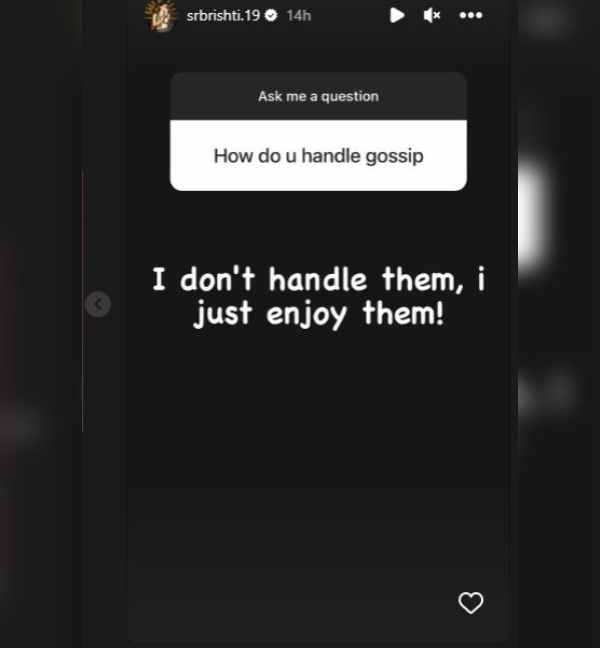 instagram story of tollywood Actor Solanki Roy