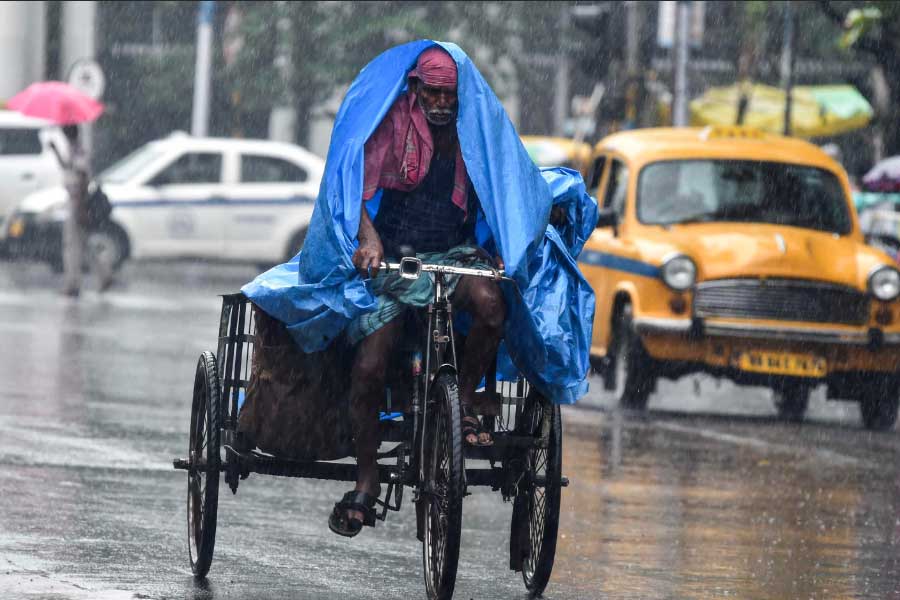 Rain lashes over some parts of Kolkata and South 24 parganas on Sunday.