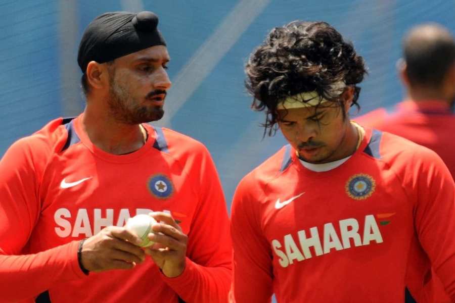 Picture of Harbhajan Singh and S Sreesanth