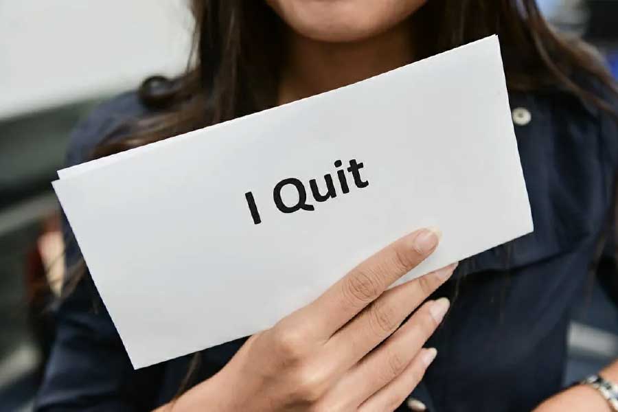 representative photo of job quit