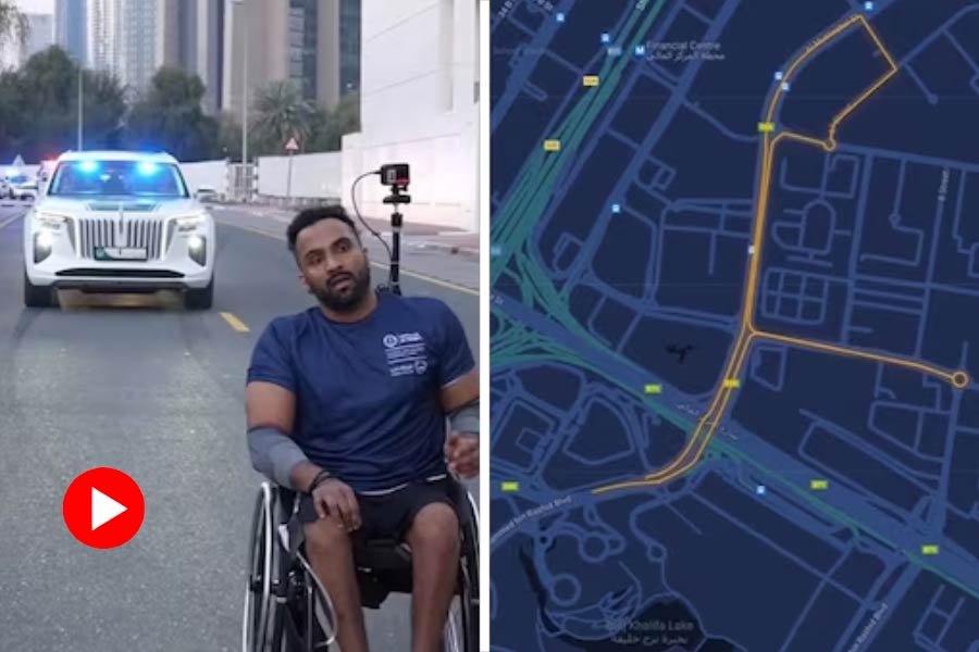 Specially abled Artist from Kerala made World’s largest GPS drawing in Dubai.